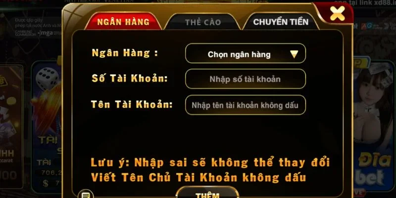 Một số hình thức giao dịch rút tiền Xocdia88